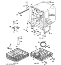 BODY PARTS Diagram and Parts List for GSD3300D00BB  General Electric Dishwasher