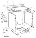CABINET Diagram and Parts List for DIST333JT9WW  General Electric Dryer