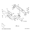 CONTROLS & BACKSPLASH Diagram and Parts List for GCWN5550D0WW  General Electric Washer