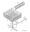 UPPER RACK ASSEMBLY Diagram and Parts List for GLD5766V00SS  General Electric Dishwasher