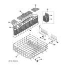 LOWER RACK ASSEMBLY Diagram and Parts List for GLD5766V00SS  General Electric Dishwasher