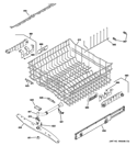 UPPER RACK ASSEMBLY Diagram and Parts List for PDWT480V50SS  General Electric Dishwasher