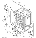 BODY PARTS Diagram and Parts List for ZBD6920V50SS  General Electric Dishwasher