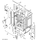 BODY PARTS Diagram and Parts List for ZBD7920V50SS  General Electric Dishwasher
