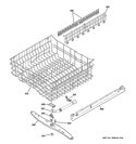 UPPER RACK ASSEMBLY Diagram and Parts List for CDWT280V50SS  General Electric Dishwasher