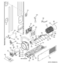 MACHINE COMPARTMENT Diagram and Parts List for PFCF1RKZABB  General Electric Refrigerator