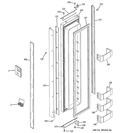 FREEZER DOOR Diagram and Parts List for ZIS480NXA  General Electric Refrigerator