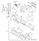 ICE MAKER & DISPENSER Diagram and Parts List for ZISS480DXASS  General Electric Refrigerator