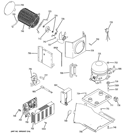 SEALED SYSTEM & MOTHER BOARD Diagram and Parts List for ZISS480NXASS  General Electric Refrigerator