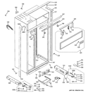 CASE PARTS Diagram and Parts List for ZISS480NXASS  General Electric Refrigerator