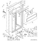 CASE PARTS Diagram and Parts List for ZISS480NXBSS  General Electric Refrigerator