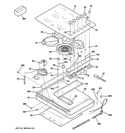 CONTROL PANEL & COOKTOP Diagram and Parts List for CP350ST1SS  General Electric Cooktop