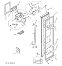 FREEZER DOOR Diagram and Parts List for GSH22JFTECC  General Electric Refrigerator