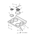 COOKTOP Diagram and Parts List for JBP23GR4SA  General Electric Range