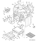 BODY PARTS Diagram and Parts List for JBP23GR4SA  General Electric Range