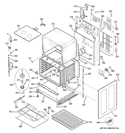 LOWER OVEN Diagram and Parts List for PB975SP6SS  General Electric Range
