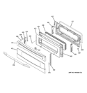 UPPER DOOR Diagram and Parts List for PB975ST1SS  General Electric Range
