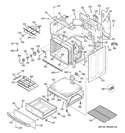 BODY PARTS Diagram and Parts List for JB640MR5BS  General Electric Range