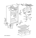 CABINET Diagram and Parts List for GTH18CBDCRBB  General Electric Refrigerator