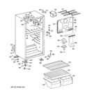 CABINET Diagram and Parts List for GTH18CCDCRWW  General Electric Refrigerator