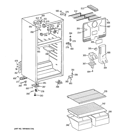 CABINET Diagram and Parts List for GTT18CBDCRCC  General Electric Refrigerator