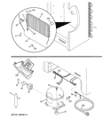 UNIT PARTS Diagram and Parts List for FUF17SVERWW  General Electric Freezer