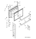 FREEZER DOOR Diagram and Parts List for GTY22IBBJRSS  General Electric Refrigerator