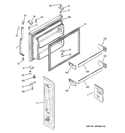 FREEZER DOOR Diagram and Parts List for GTY22IBBJRWW  General Electric Refrigerator