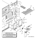 FREEZER SECTION Diagram and Parts List for GTY22IBBJRWW  General Electric Refrigerator