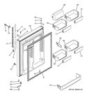 FRESH FOOD DOOR Diagram and Parts List for GTY22LBBJRWW  General Electric Refrigerator