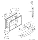 FREEZER DOOR Diagram and Parts List for GTY25SBBJRSS  General Electric Refrigerator