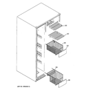 FREEZER SHELVES Diagram and Parts List for RCU24KGBBFKB  General Electric Refrigerator
