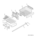 FREEZER SHELVES Diagram and Parts List for PDCE1NBZHJSS  General Electric Refrigerator
