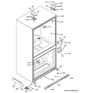 CASE PARTS Diagram and Parts List for PFCU1NJZHDSS  General Electric Refrigerator