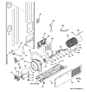 MACHINE COMPARTMENT Diagram and Parts List for PFQS5RKBDSS  General Electric Refrigerator