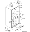 CASE PARTS Diagram and Parts List for PFSE5NJZHDSS  General Electric Refrigerator