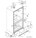 CASE PARTS Diagram and Parts List for PGCS1NFZH SS  General Electric Refrigerator
