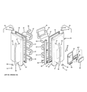 FRESH FOOD DOORS Diagram and Parts List for PGCS1PJZHSS  General Electric Refrigerator