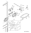 FRESH FOOD SECTION Diagram and Parts List for PGCS1PJZHSS  General Electric Refrigerator