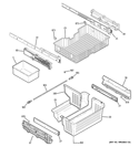 FREEZER SHELVES Diagram and Parts List for PGSS5RKZHSS  General Electric Refrigerator