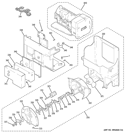 ICE MAKER & DISPENSER Diagram and Parts List for PGSS5RKZHSS  General Electric Refrigerator