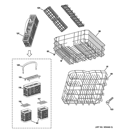 RACK ASSEMBLIES Diagram and Parts List for GHDA696P04SS  General Electric Dishwasher