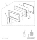 DOOR PARTS Diagram and Parts List for JNM1541DM6BB  General Electric Microwave