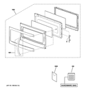 DOOR PARTS Diagram and Parts List for JVM1540SM6SS  General Electric Microwave