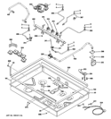 GAS & BURNER PARTS Diagram and Parts List for PGP976SET1SS  General Electric Cooktop