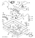 GAS & BURNER PARTS Diagram and Parts List for PGP986SET1SS  General Electric Cooktop