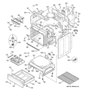 BODY PARTS Diagram and Parts List for JB680DT2BB  General Electric Range