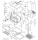 LOWER OVEN Diagram and Parts List for PT925SN4SS  General Electric Wall Oven