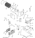 SEALED SYSTEM & MOTHER BOARD Diagram and Parts List for ZICS360NXBLH  General Electric Refrigerator