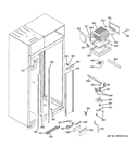 FREEZER SECTION Diagram and Parts List for ZISB420DXB  General Electric Refrigerator